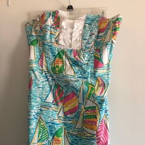 Lilly Pulitzer You Gotta Regatta Strapless Dress